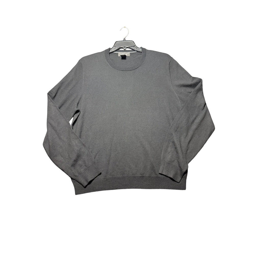 The Men's Store Bloomingdale's Crewneck Sweater Mens XL Black Merino Wool